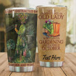 Personalized Gardening Never Underestimate An Old Lady Who Loves Gardening And Was Born In October Stainless Steel Tumbler, Tumbler Cups For Coffee/Tea, Great Customized Gifts For Birthday Christmas Thanksgiving