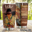 Personalized Cowgirls Cowboy Hats For Halos Stainless Steel Tumbler Tumbler Cups For Coffee/Tea Great Customized Gifts For Birthday Christmas Thanksgiving Awesome Gifts For Cowboy