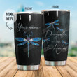 Personalized Dragonflies Are Kisses From Heaven Stainless Steel Tumbler Perfect Gifts For Dragonfly Lover Tumbler Cups For Coffee/Tea, Great Customized Gifts For Birthday Christmas Thanksgiving
