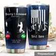 Personalized Fishing American Flag On My Other Line Stainless Steel Tumbler Perfect Gifts For Fishing Lover Tumbler Cups For Coffee/Tea, Great Customized Gifts For Birthday Christmas Thanksgiving
