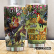 Personalized Flowers And Chicken Just A Girl Who Loves Chickens Stainless Steel Tumbler Perfect Gifts For Chicken Lover Tumbler Cups For Coffee/Tea, Great Customized Gifts For Birthday Christmas Thanksgiving