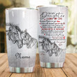 Personalized Horse To My Daughter From Mom I Love My Life Stainless Steel Tumbler Perfect Gifts For Horse Lover Tumbler Cups For Coffee/Tea, Great Customized Gifts For Birthday Christmas Thanksgiving