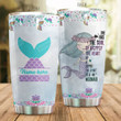 Personalized Adorable Mermaid She Has The Soul Of A Gypsy Stainless Steel Tumbler Perfect Gifts For Mermaid Lover Tumbler Cups For Coffee/Tea, Great Customized Gifts For Birthday Christmas Thanksgiving