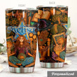 Personalized Wicca Girl Stainless Steel Tumbler Perfect Gifts For Wicca Lover Tumbler Cups For Coffee/Tea, Great Customized Gifts For Birthday Christmas Thanksgiving