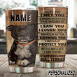 Personalized Staffordshire Terrier Dog I Would Protect You With My Life Stainless Steel Tumbler Perfect Gifts For Dog Lover Tumbler Cups For Coffee/Tea, Great Customized Gifts For Birthday Christmas Thanksgiving