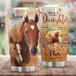 Personalized Horse Family To My Daughter From Mom Follow Your Dream Stainless Steel Tumbler Perfect Gifts For Horse Lover Tumbler Cups For Coffee/Tea, Great Customized Gifts For Birthday Christmas Thanksgiving