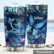 Personalized Blue Butterfly Angels Among Us Stainless Steel Tumbler Perfect Gifts For Butterfly Lover Tumbler Cups For Coffee/Tea, Great Customized Gifts For Birthday Christmas Thanksgiving
