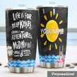 Personalized Traveling Life Is For Deep Kisses Stainless Steel Tumbler Perfect Gifts For Traveling Lover Tumbler Cups For Coffee/Tea, Great Customized Gifts For Birthday Christmas Thanksgiving