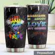 Personalized LGBT Marriage Is About Love Not Gender Stainless Steel Tumbler Perfect Gifts For LGBT Lover Tumbler Cups For Coffee/Tea, Great Customized Gifts For Birthday Christmas Thanksgiving