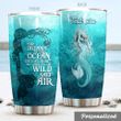 Personalized Mermaid Wild Salt Air Stainless Steel Tumbler Perfect Gifts For Mermaid Lover Tumbler Cups For Coffee/Tea, Great Customized Gifts For Birthday Christmas Thanksgiving