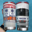 Personalized Ambulance Stainless Steel Tumbler, Tumbler Cups For Coffee/Tea, Great Customized Gifts For Birthday Christmas Thanksgiving
