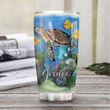 Personalized Coral Reef Sea Turtle Marine Art Tumbler Cup Stainless Steel Insulated Tumbler 20 Oz Best Gifts For Birthday Christmas Thanksgiving Tumbler For Travelling Camping With Lid