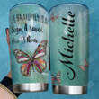 Butterfly Sign Personalized Tumbler Cup A Butterfly Is A Sign A Loved One Is Near Stainless Steel Vacuum Insulated Tumbler 20 Oz Perfect Customized Gifts For Birthday Christmas Thanksgiving