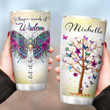 Butterfly Tree Hippie Personalized Let It Be Tumbler Cup Stainless Steel Insulated Tumbler 20 Oz Perfect Customized Gifts For Birthday Christmas Thanksgiving Tumbler Travel Tumbler With Lid
