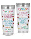 Personalized Momma Tumbler Merry First Christmas Stainless Steel Vacuum Insulated Double Wall Travel Tumbler With Lid, Tumbler Cups For Coffee/Tea, Perfect Gifts For Mom On Birthday Christmas