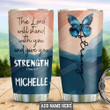 Bible Butterfly Personalized Tumbler Cup The Lord Will Stand With You Stainless Steel Insulated Tumbler 20 Oz Perfect Customized Gifts For Birthday Christmas Thanksgiving Coffee/ Tea Tumbler