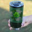 Personalized Name Irish Clover Celtic Pattern Stainless Steel Tumbler, Tumbler Cups For Coffee/Tea, Great Customized Gifts For Birthday Christmas Thanksgiving