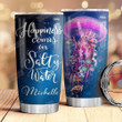 Personalized Jellyfish Happiness Comes In Salty Stainless Steel Tumbler, Tumbler Cups For Coffee/Tea, Great Customized Gifts For Birthday Christmas Thanksgiving