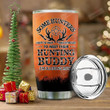 Personalized Hunting Dad And Son Hunting Buddy At Sunset Stainless Steel Tumbler, Tumbler Cups For Coffee/Tea, Great Customized Gifts For Birthday Christmas Father's Day