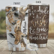 Personalized Giraffe Family We Made A Wish And You Came True Stainless Steel Tumbler, Tumbler Cups For Coffee/Tea, Great Customized Gifts For Birthday Christmas Thanksgiving