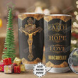 Jesus Cross Faith Hope Love Personalized Tumbler Cup Stainless Steel Insulated Tumbler 20 Oz Great Gifts For Birthday Christmas Thanksgiving Tumbler For Coffee/ Tea With Lid Travel Tumbler