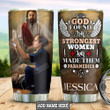 Personalized Paramedics Faith Tumbler Cup God Found The Strongest Woman Stainless Steel Insulated Tumbler 20 Oz Great Customized Gifts For Birthday Christmas Thanksgiving Coffee/ Tea Tumbler