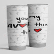 You're My Favorite Thing To Do Couple Valentine Tumbler Funny Tumbler Stainless Steel Travel Tumbler With Lid, Tumbler Cups For Coffee/Tea, Perfect Gifts For Lover On Birthday Valentine Anniversary