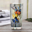 Butterfly Faith Personalized Tumbler Cup Your Wings Were Ready But My Heart Was Not Stainless Steel Insulated Tumbler 20 Oz Gifts For Birthday Thanksgiving Remembrance Tumbler To Relatives