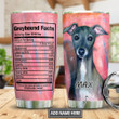 Personalized Greyhound Facts Stainless Steel Tumbler, Tumbler Cups For Coffee/Tea, Great Customized Gifts For Birthday Christmas Thanksgiving