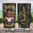 A Queen Was Born January Personalized Tumbler Cup Stainless Steel Vacuum Insulated Tumbler 20 Oz  Coffee/ Tea Tumbler With Lid Best Gifts For Birthday Christmas  Unique Gifts For Black Girl