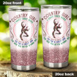Hunting country girl I have three sides Stainless Steel Tumbler, Tumbler Cups For Coffee/Tea, Great Customized Gifts For Birthday Christmas Thanksgiving