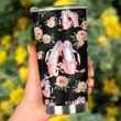 Ballet Dance Shoes With Flowers Tumbler Stainless Steel Tumbler, Tumbler Cups For Coffee/Tea, Great Customized Gifts For Birthday Christmas Thanksgiving