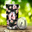 Ballet Dance Shoes With Flowers Tumbler Stainless Steel Tumbler, Tumbler Cups For Coffee/Tea, Great Customized Gifts For Birthday Christmas Thanksgiving