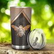 Bee Silver Metal Tumbler Stainless Steel Tumbler, Tumbler Cups For Coffee/Tea, Great Customized Gifts For Birthday Christmas Thanksgiving, Anniversary