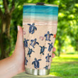 Turtle At The Beach Tumbler Stainless Steel Tumbler, Tumbler Cups For Coffee/Tea, Great Customized Gifts For Birthday Christmas Thanksgiving, Anniversary