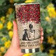 She Lived Happily Ever After Labrador Knowledge Vintage Stainless Steel Tumbler, Tumbler Cups For Coffee/Tea, Great Customized Gifts For Birthday Christmas Thanksgiving