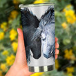 Horse Couple Black And White Horse Stainless Steel Tumbler, Tumbler Cups For Coffee/Tea, Great Customized Gifts For Birthday Christmas Thanksgiving