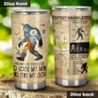 And Into The Forest To Lose My Mind Bigfoot Stainless Steel Tumbler, Tumbler Cups For Coffee/Tea, Great Customized Gifts For Birthday Christmas Thanksgiving