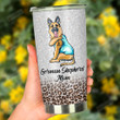 German Shepherd Mom German Shepherd Shows Tattoo Stainless Steel Tumbler, Tumbler Cups For Coffee/Tea, Great Customized Gifts For Birthday Christmas Thanksgiving