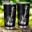 Electric Guitar And Melodies Stainless Steel Tumbler, Tumbler Cups For Coffee/Tea, Great Customized Gifts For Birthday Christmas Thanksgiving