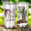 This Girl Runs On Jesus And Horse Cactus Is Grown From Cowboy Boots Stainless Steel Tumbler, Tumbler Cups For Coffee/Tea, Great Customized Gifts For Birthday Christmas Thanksgiving