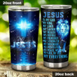 God Jesus Is My Everything Light Cross And Lion Stainless Steel Tumbler, Tumbler Cups For Coffee/Tea, Great Customized Gifts For Birthday Christmas Thanksgiving