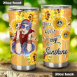 Redhead Hippie Girl You're My sunshine Stainless Steel Tumbler, Tumbler Cups For Coffee/Tea, Great Customized Gifts For Birthday Christmas Thanksgiving