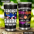 Teacher Shark Stainless Steel Tumbler, Tumbler Cups For Coffee/Tea, Great Customized Gifts For Birthday Christmas Thanksgiving