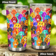 Colored Dachshund Stainless Steel Tumbler, Tumbler Cups For Coffee/Tea, Great Customized Gifts For Birthday Christmas Thanksgiving