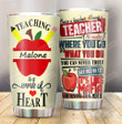 Personalized Once A Teacher Always A Teacher Stainless Steel Tumbler Perfect Gifts For Teacher Tumbler Cups For Coffee/Tea, Great Customized Gifts For Birthday Christmas Thanksgiving
