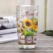 Personalized Sunflower Hummingbird Believe Faith Hope Love Stainless Steel Tumbler, Tumbler Cups For Coffee/Tea, Great Customized Gifts For Birthday Christmas Thanksgiving