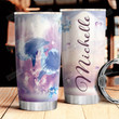 Personalized Dolphin Pink Twinkle Stainless Steel Tumbler Perfect Gifts For Dolphin Lovers Tumbler Cups For Coffee/Tea, Great Customized Gifts For Birthday Christmas Thanksgiving