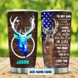 Daddy Deer Hunting Personalized Tumbler Cup, To My Dad, Stainless Steel Insulated Tumbler 20 Oz, Perfect Gifts For Father, Coffee/ Tea Tumbler, Great Gifts For Birthday Christmas, Father's Day