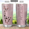 Giraffe Diamond Personalized Tumbler Cup Pink Stainless Steel Insulated Tumbler 20 Oz Best Gifts For Giraffe Lovers Great Gifts For Birthday Christmas Thanksgiving Coffee/ Tea Tumbler With Lid
